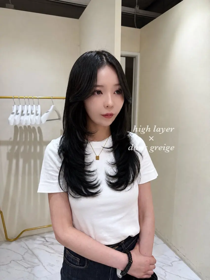 ロング カラー カット ヘアカラー 韓国ヘア🇰🇷艶 カラー/sakuraのヘアスタイル