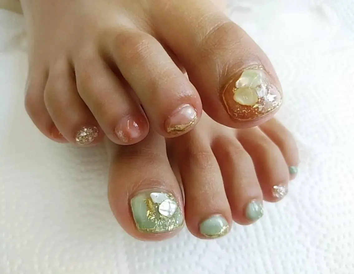 ネイル フットネイル 持ち込み プライベートサロン Rosy Lilyのネイルデザイン