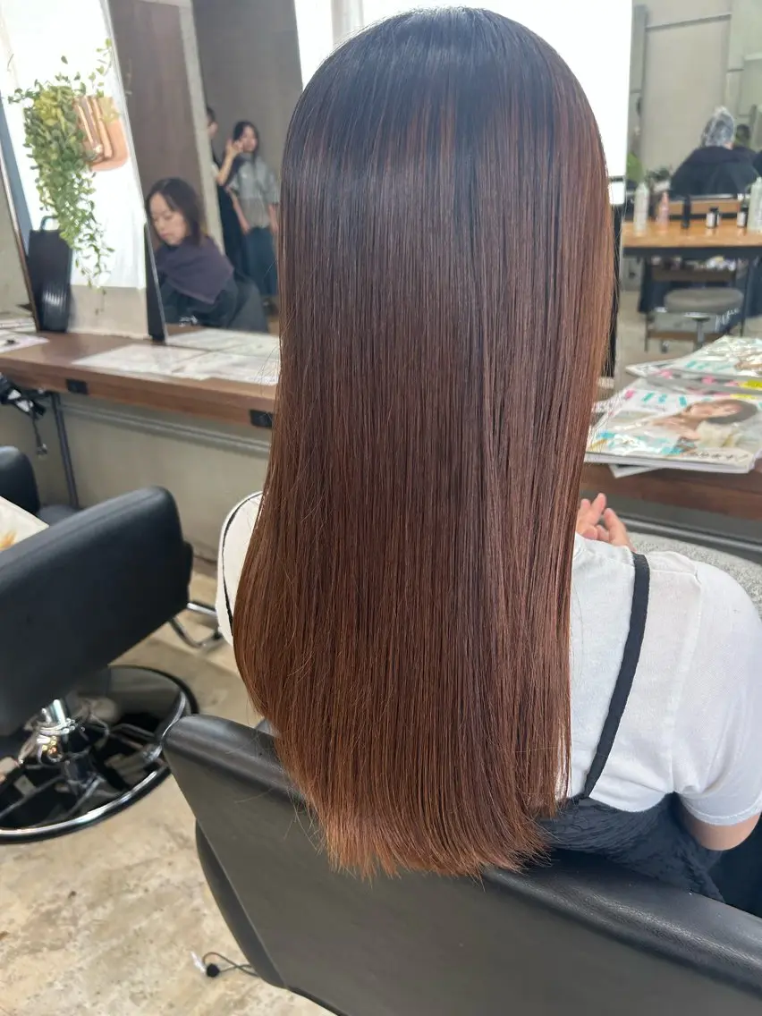 セミロング パーマ トリートメント 縮毛矯正 トリートメント ボブ/レイヤー ナカミネアキナのヘアスタイル