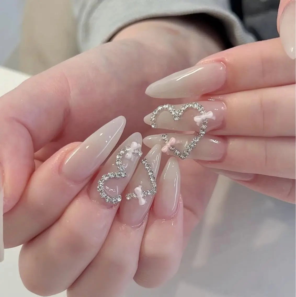 【チップ長さだし】 ins大人気ガーリー、jewelry ハート やり放題の写真