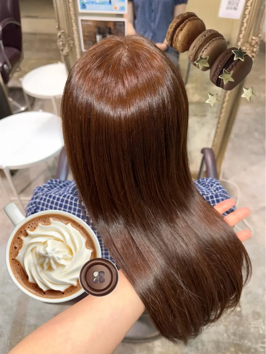 ロング カラー ヘアカラー ユ ウカのヘアスタイル
