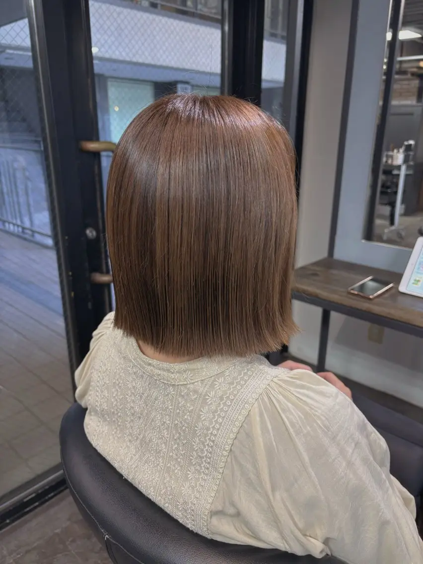 ミディアム カラー ブラウンカラー カット ヘアカラー 韓国ヘア/縮毛矯正 /レイヤー🫧ユイカのヘアスタイル