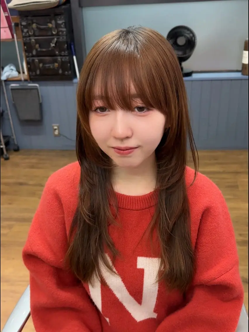 ロング ハッシュカット 韓国風ヘア 韓国STYLE 小久保のヘアスタイル