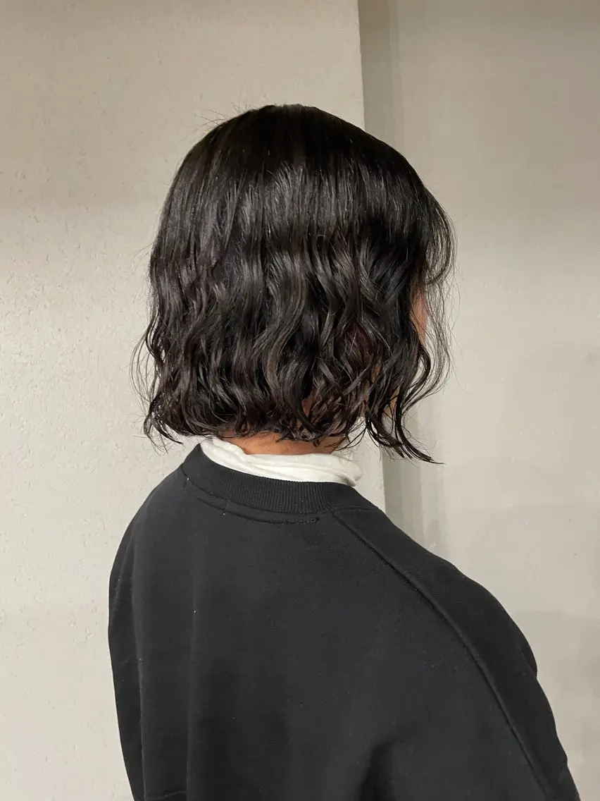ミディアム カラー パーマ カット 表参道🌿赤み消し カラー/チナツのヘアスタイル