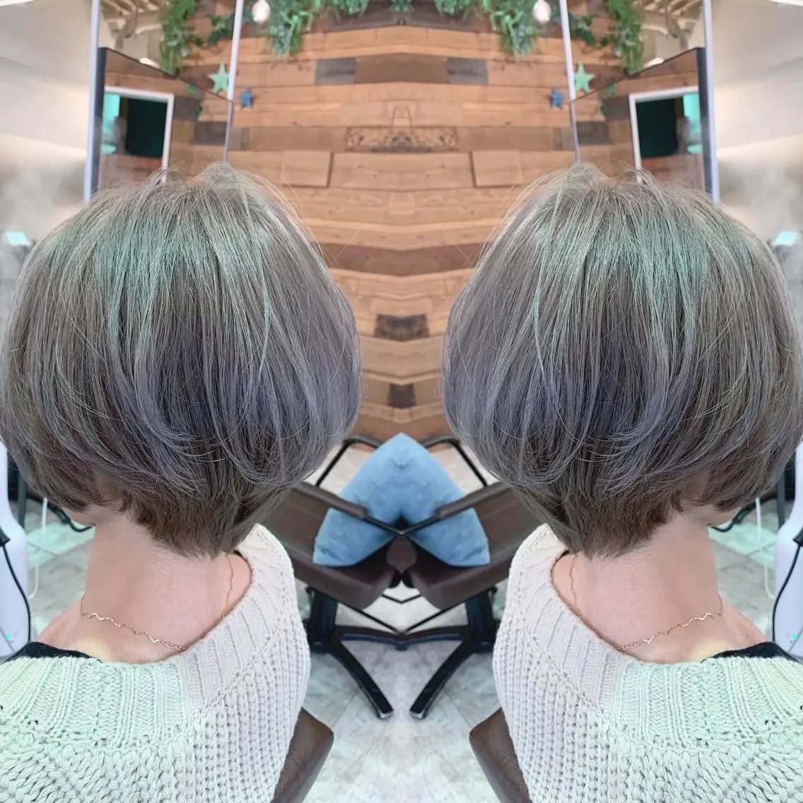 ショート カラー イルミナカラー 青木 茂樹⭐️ 透明感カラーのヘアスタイル