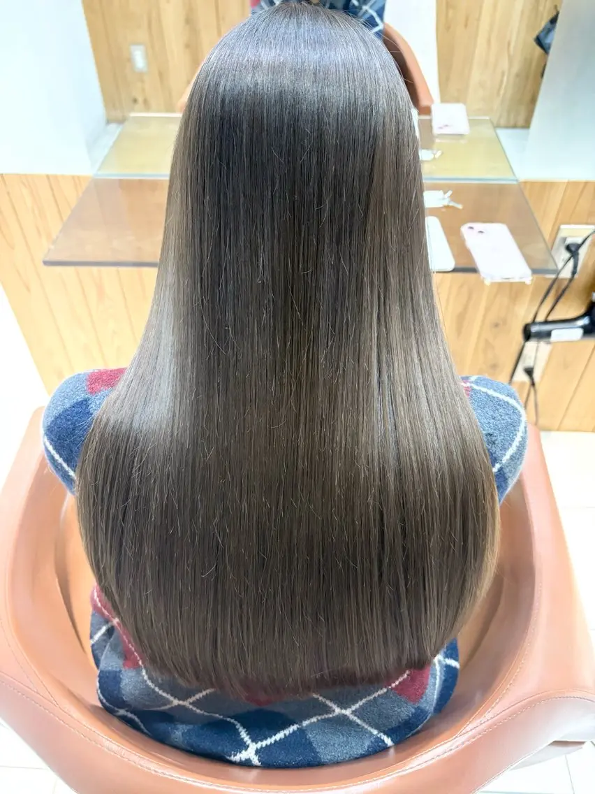 ロング カット ヘアカラー トリートメント MORISAKI ✂︎縮毛矯正のヘアスタイル