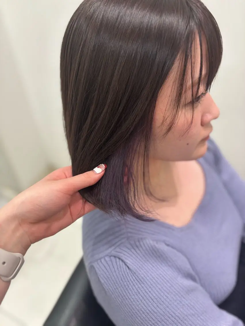 ミディアム ヘアカラー 🩰 艶髪美髪 shiori🫧のヘアスタイル