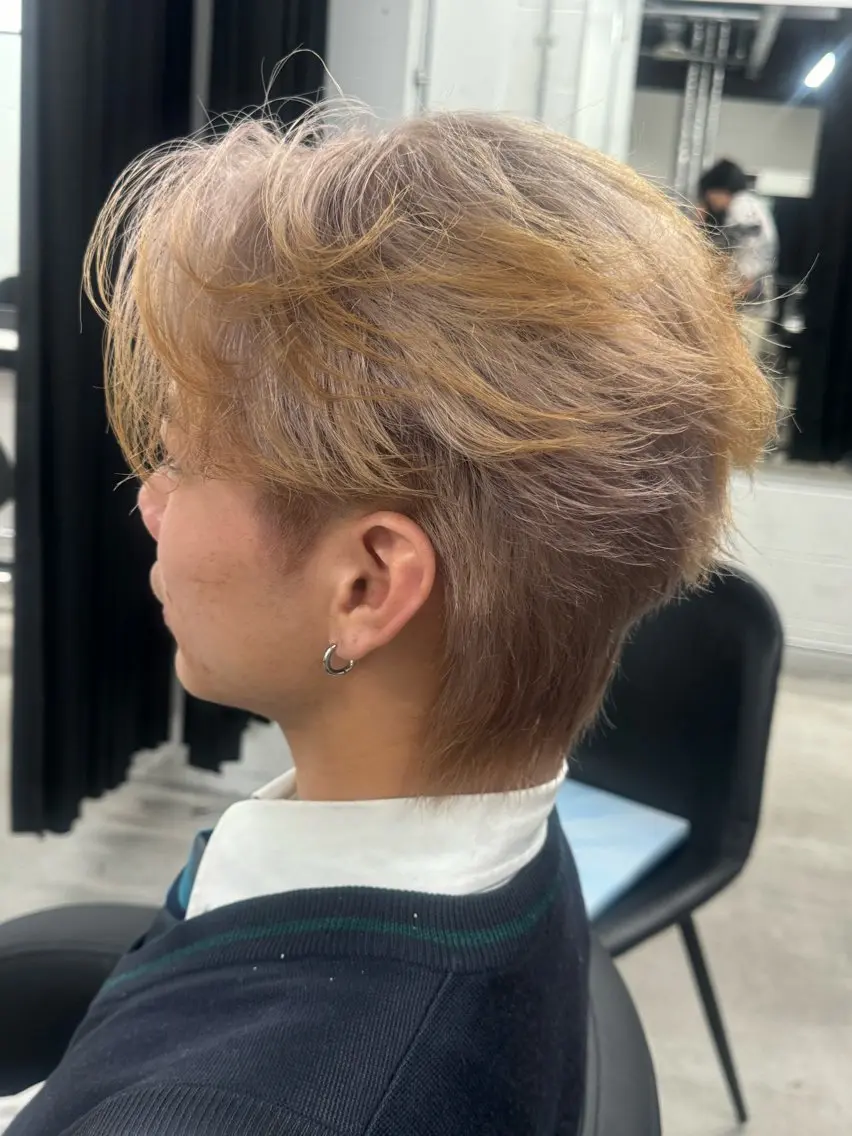 ショート カラー メンズ カット ヘアカラー トリートメント ヘアセット Pia/KIRIA /福岡美容室のヘアスタイル