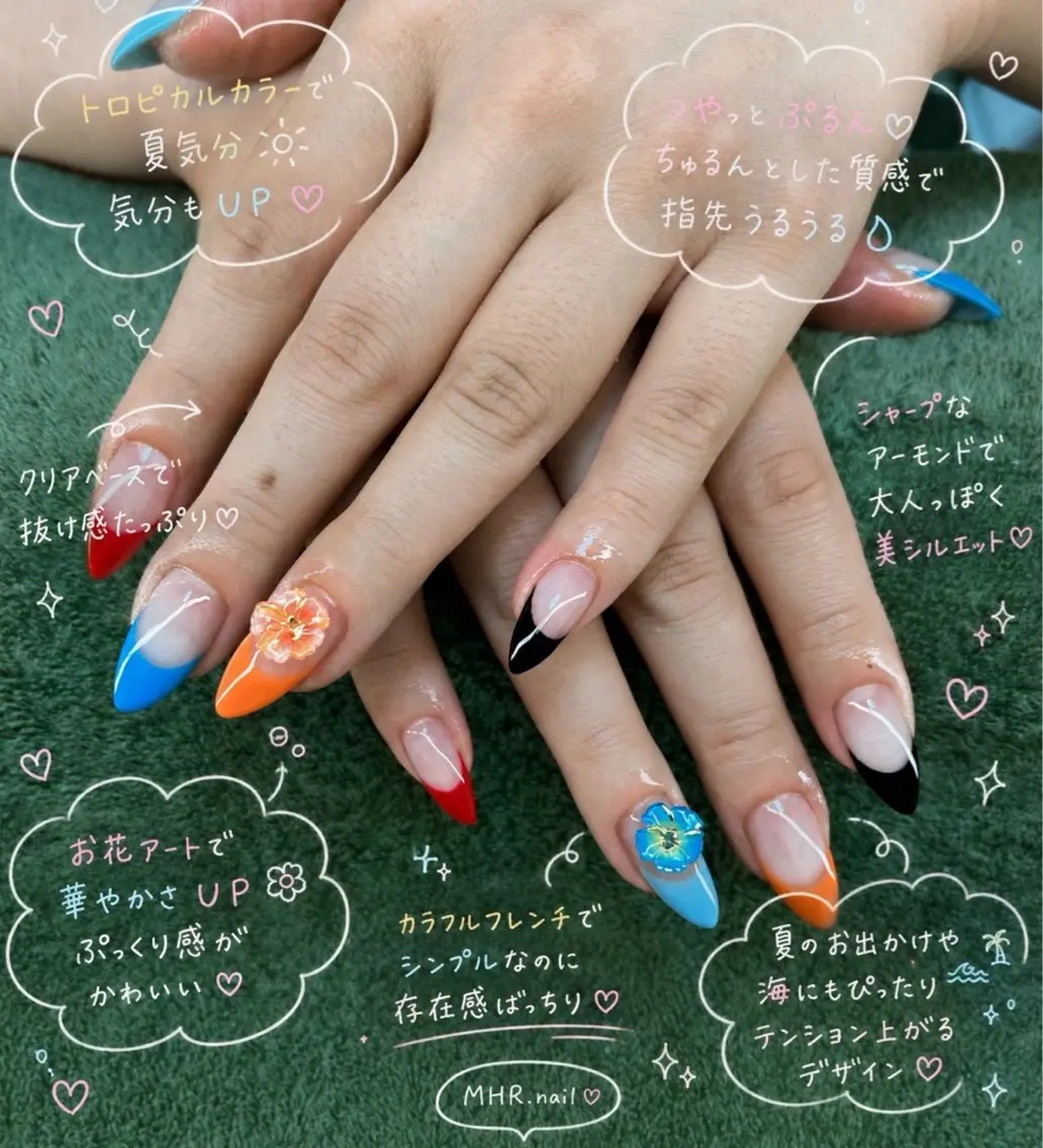 ネイル ハンドネイル フットネイル MHR nailのネイルデザイン