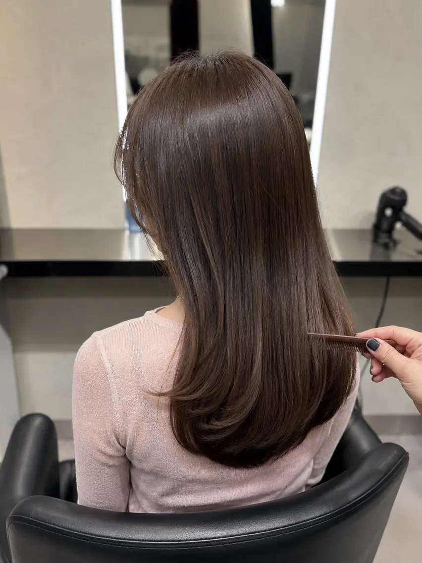 ミディアム カラー ブラウンカラー トリートメント 🌈ウルトワ水素 髪質改善naru🌈のヘアスタイル