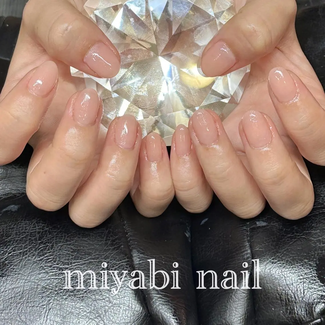 ネイル ジェルネイル ラメ(グリッター) 持ち込み オフィスネイル ワンカラーネイル ハンドネイル miyabi nail 桂川駅近くのネイルデザイン