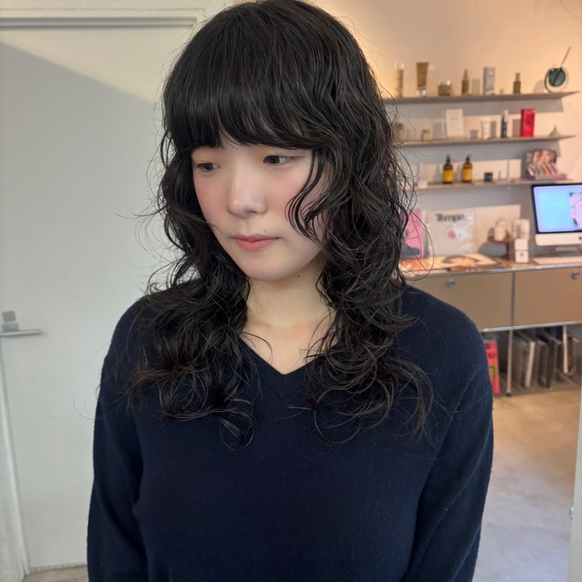 ロング パーマ パーマ YUNA /レイヤーカットのヘアスタイル