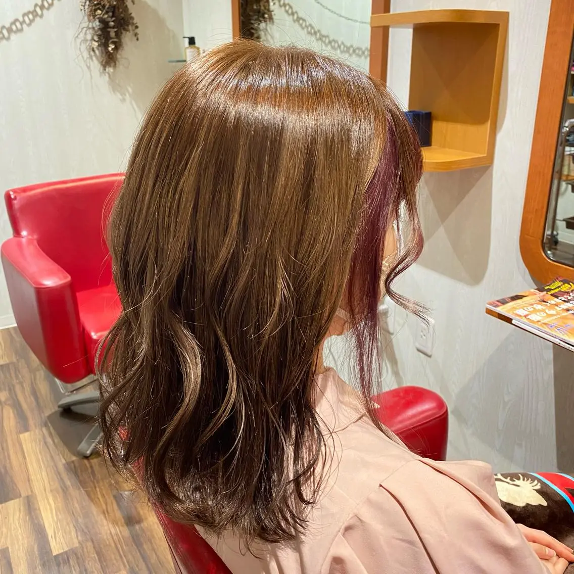 セミロング 顔周りカット 木宮 美緒のヘアスタイル