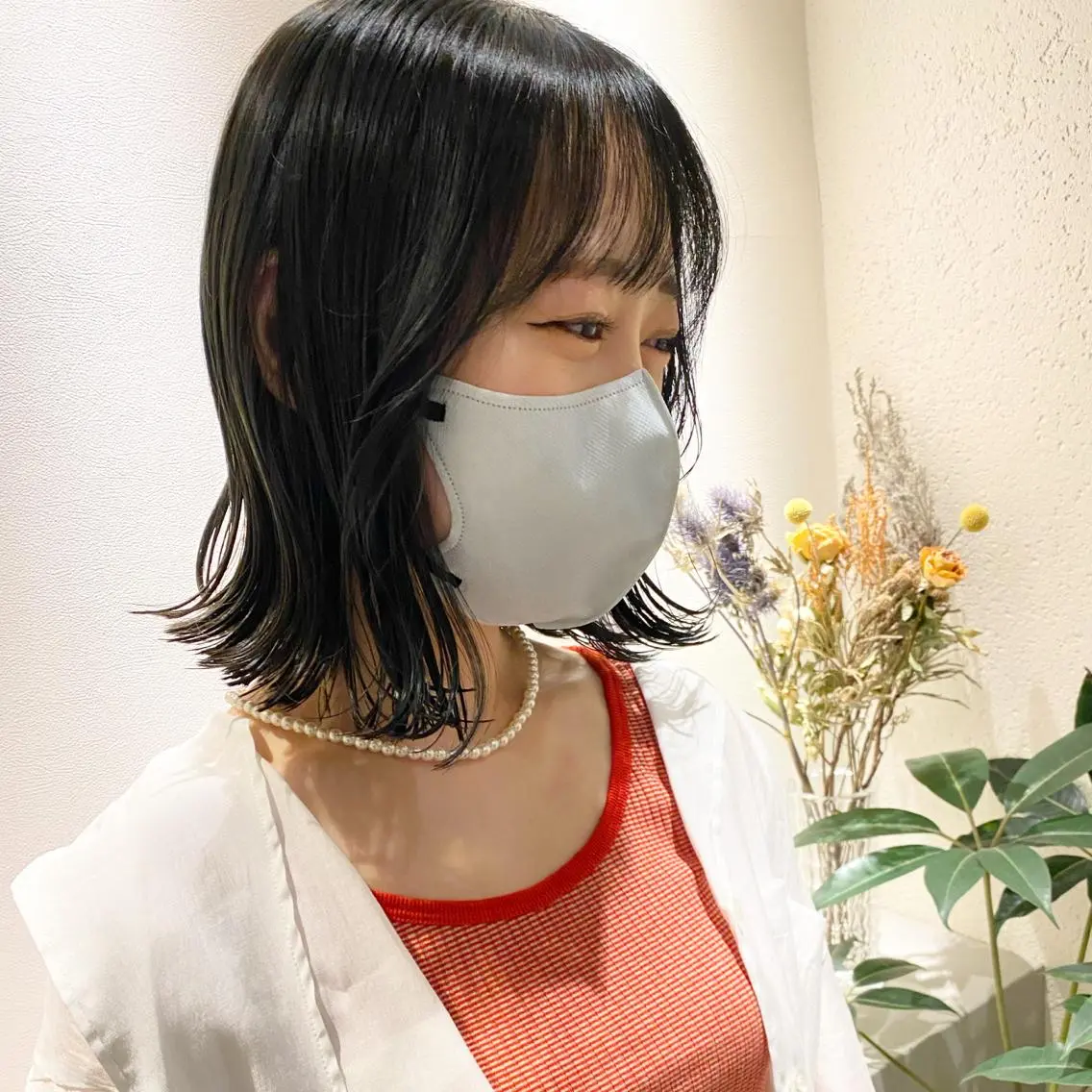ショート アッシュ ボブ 髪質改善 レイヤーカット ショートヘア カット ヘアカラー トリートメント ショート〜ミディアム 喜多司のヘアスタイル