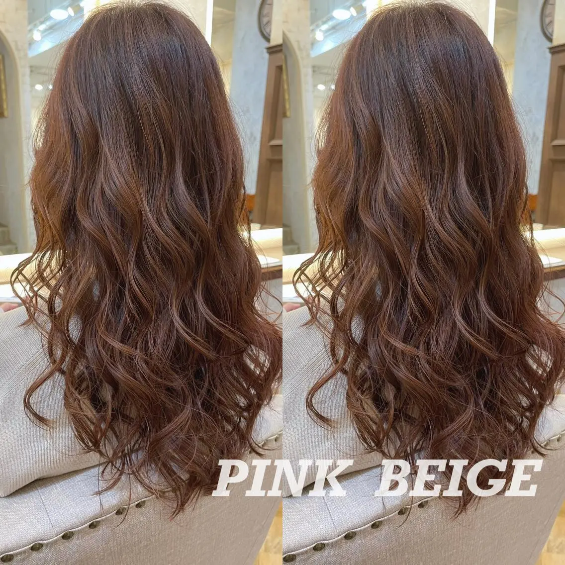 ロング カラー ベージュカラー ピンクカラー ピンクベージュ 佐々木 裕一のヘアスタイル