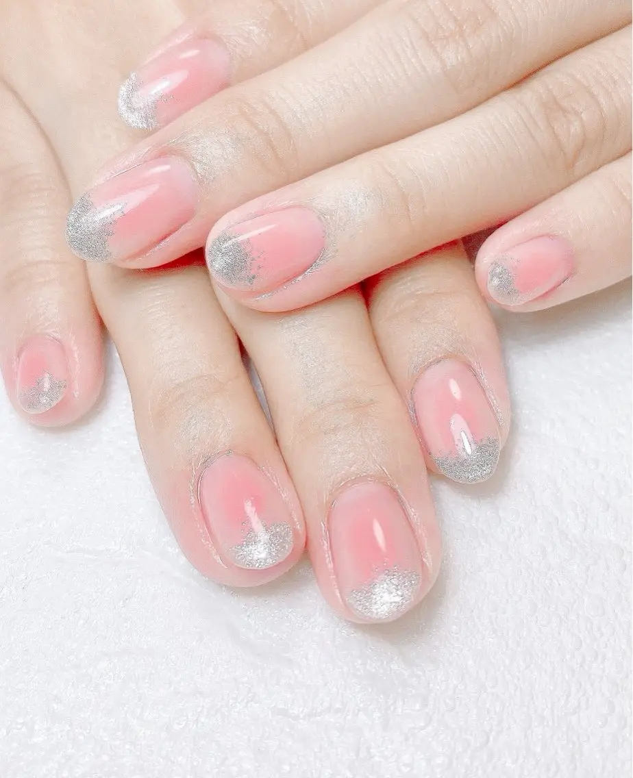 ネイル チークネイル フレンチネイル マグネットネイル マグネットフレンチ ハンドネイル Nail Salon K 🧸美爪育成のネイルデザイン