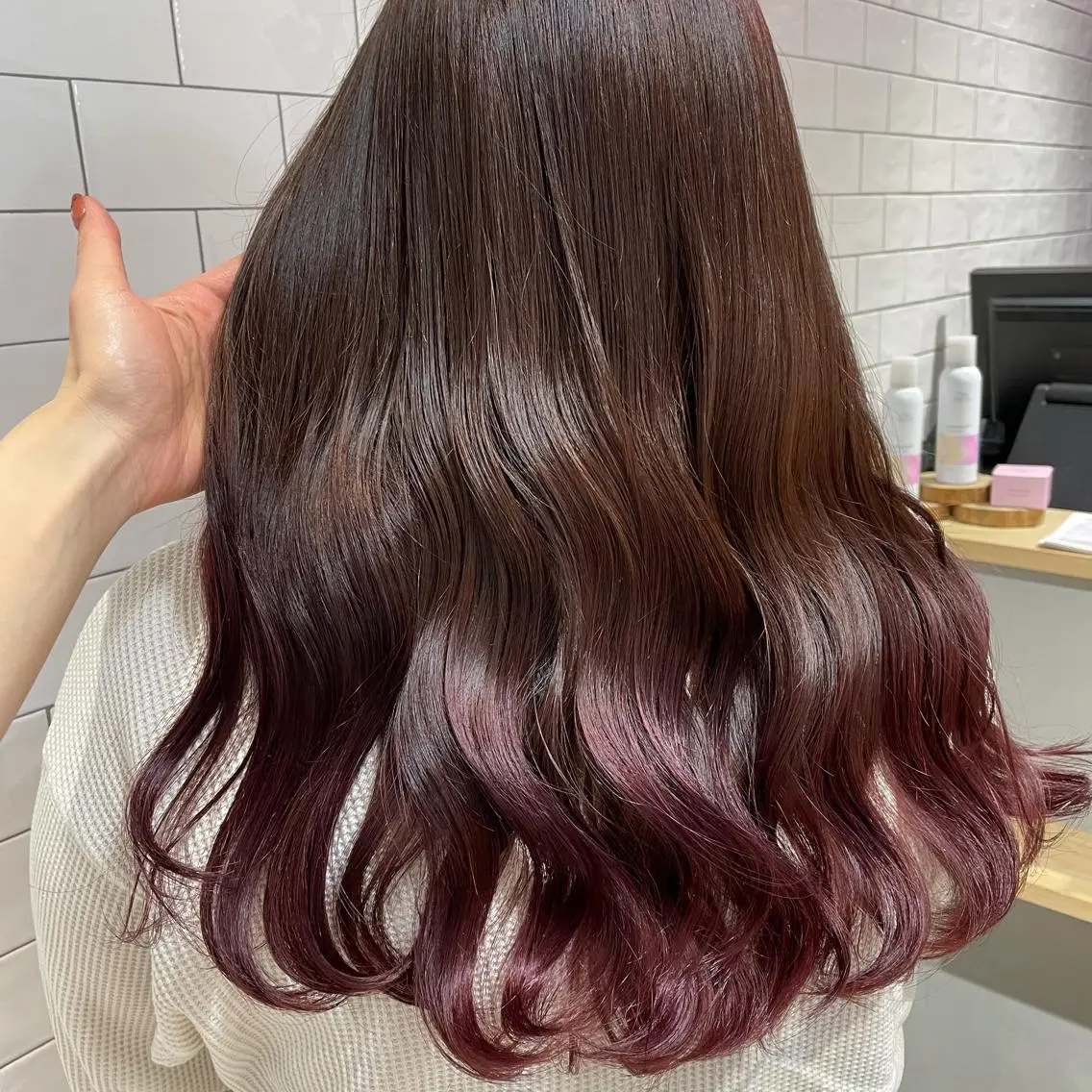 ロング ヘアカラー もり まりものヘアスタイル
