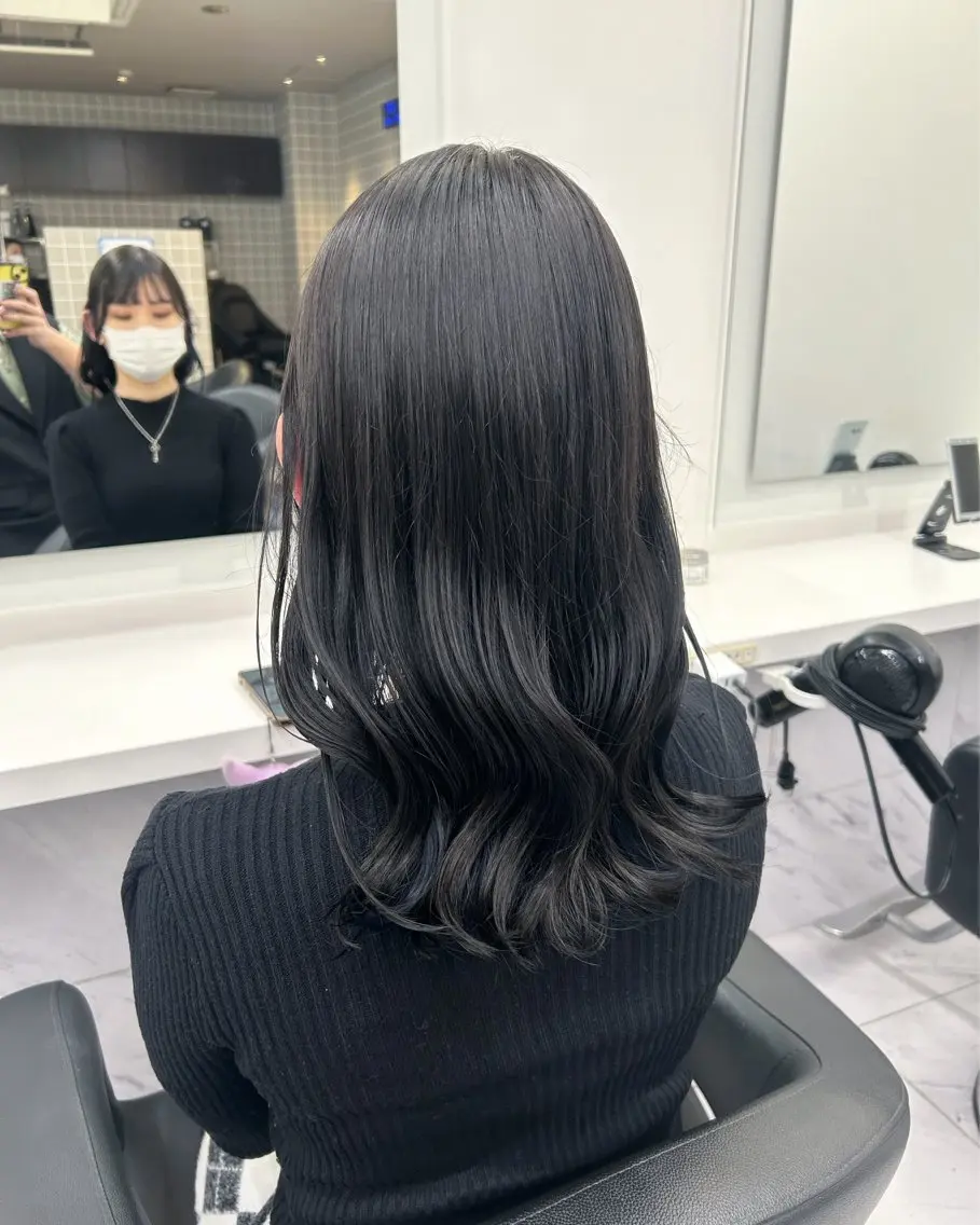 セミロング カラー パーマ ヘアアレンジ メンズ キッズ 🦋縮毛/韓国レイヤ ー/透明感カラー🦋のヘアスタイル