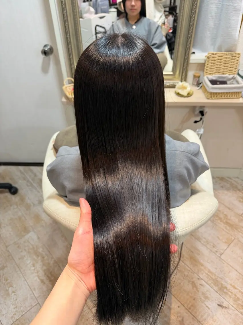 カラー 縮毛矯正 大野 愛代莉のヘアスタイル