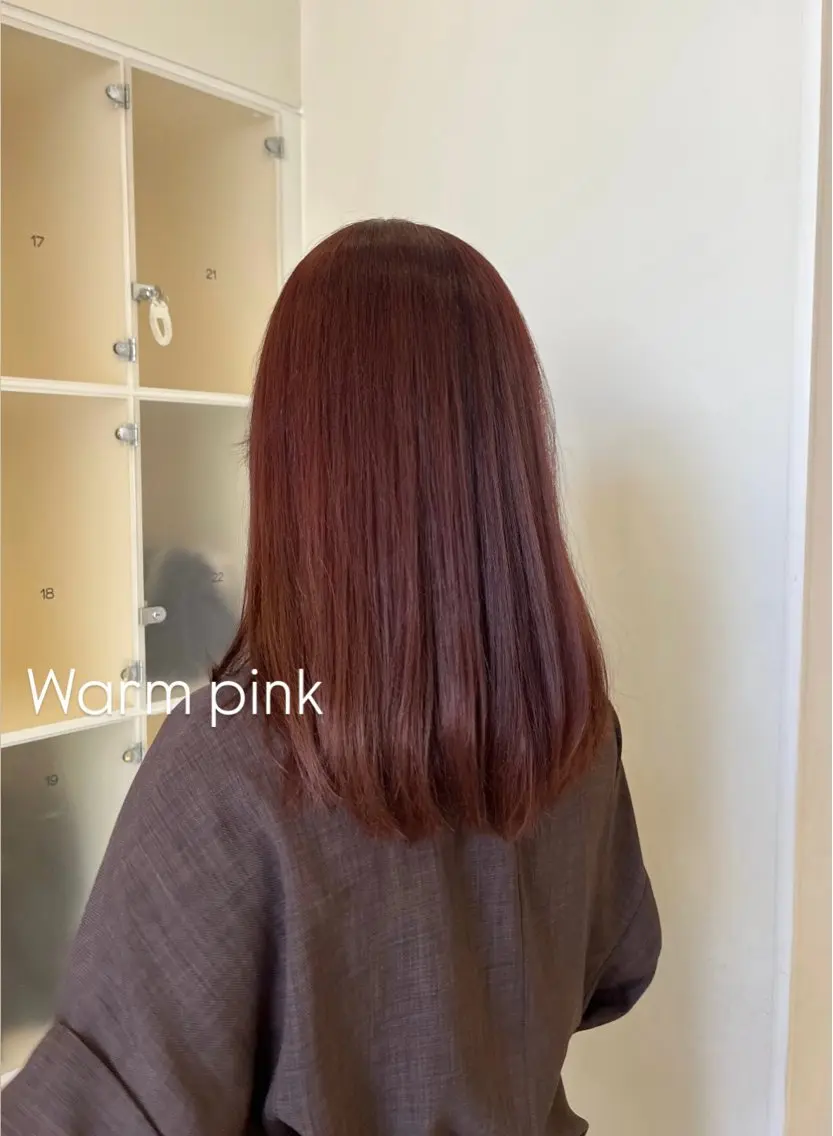 セミロング カラー ヘアカラー 似合わせカット暖色 カラーhiyonaのヘアスタイル