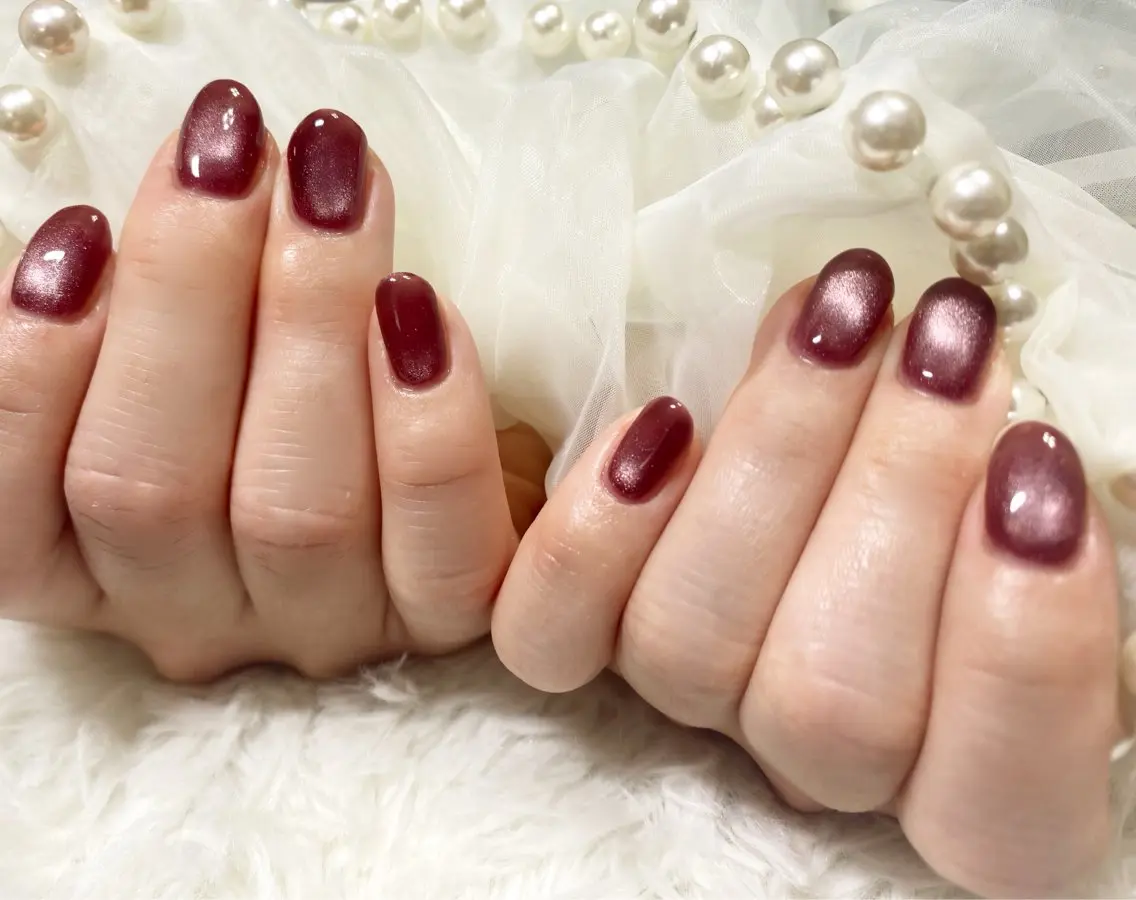 ネイル マグネットネイル 冬ネイル ハンドネイル ネイルサロン nail_upのネイルデザイン