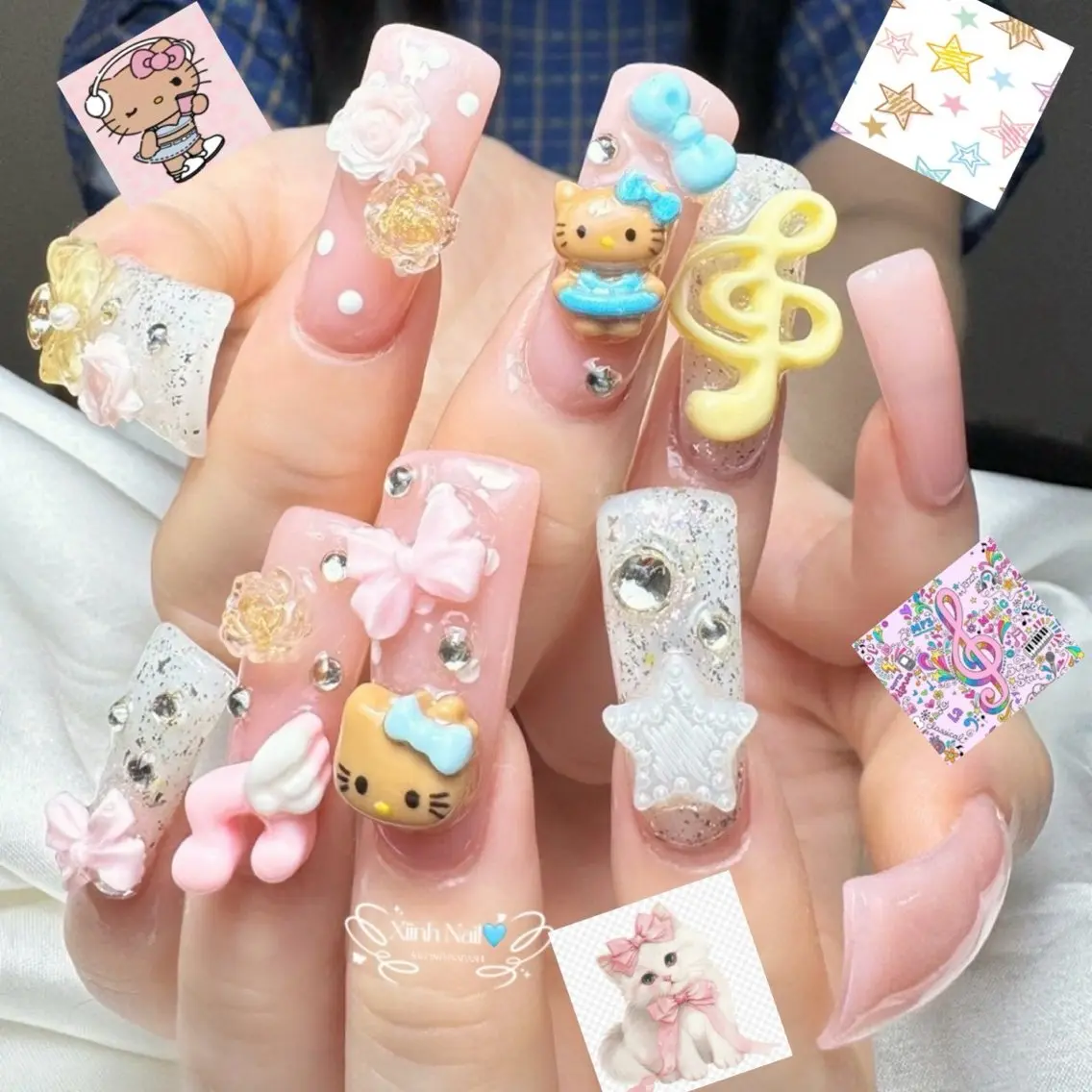 ネイル チークネイル 桜ネイル 長さ出し フットネイル ジェルネイル ハンドネイル XIINH NAIL SALONのネイルデザイン