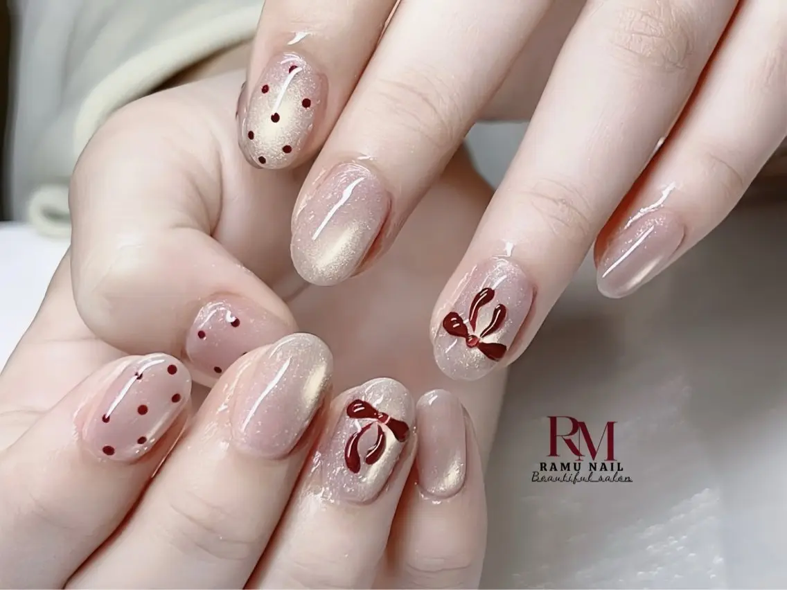 ネイル キラキラネイル マグネットネイル ミラーネイル ピンク 夏ネイル ハンドネイル RAMU Nail 恵比寿店のネイルデザイン