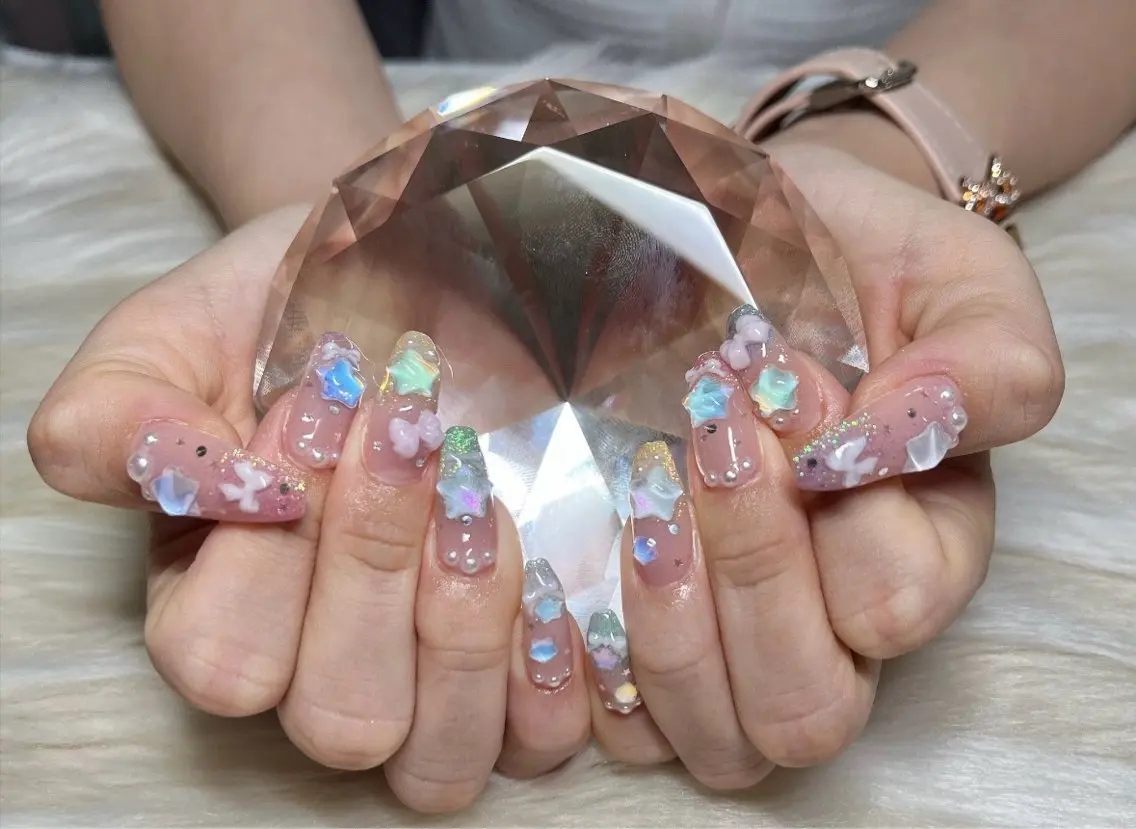 ネイル フラッシュネイル ジェルネイル グラデーション 韓国ネイル マグネットネイル ハンドネイル Nail&eye Belire 新宿のネイルデザイン