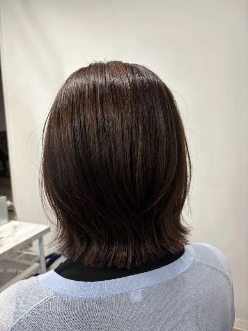 ミディアム ボブレイヤー ボブ レイヤーカット カット トリートメント 艶カラー/ 似合わせ カット/カズキ🌞のヘアスタイル