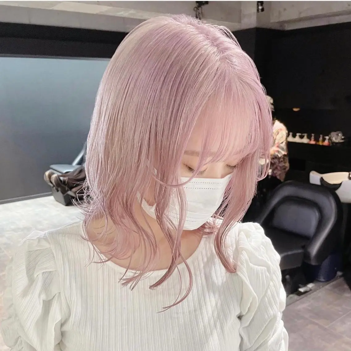 セミロング カラー ラベンダーカラー ヘアカラー トリートメント ✨MiL✨ ✨心斎橋✨のヘアスタイル