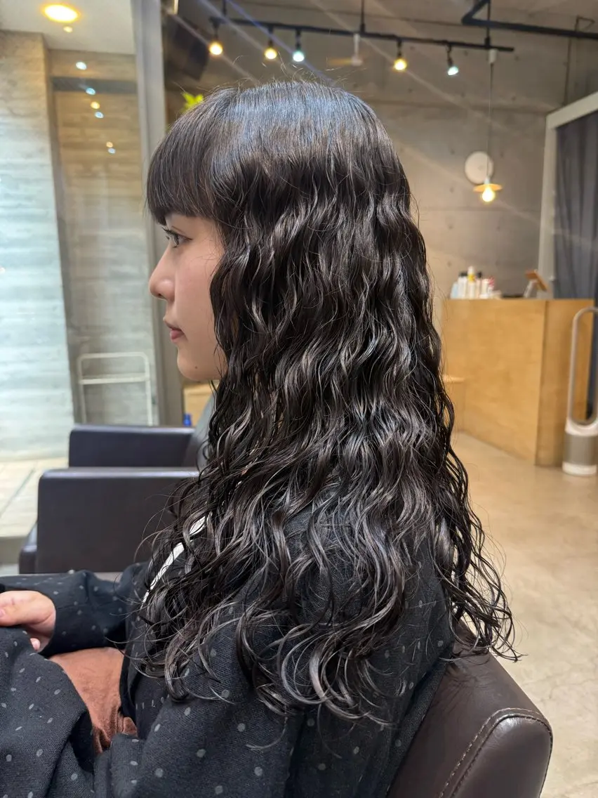 セミロング カット パーマ 🇺🇸朝5分で簡単 海外風パーマ🇺🇸のヘアスタイル