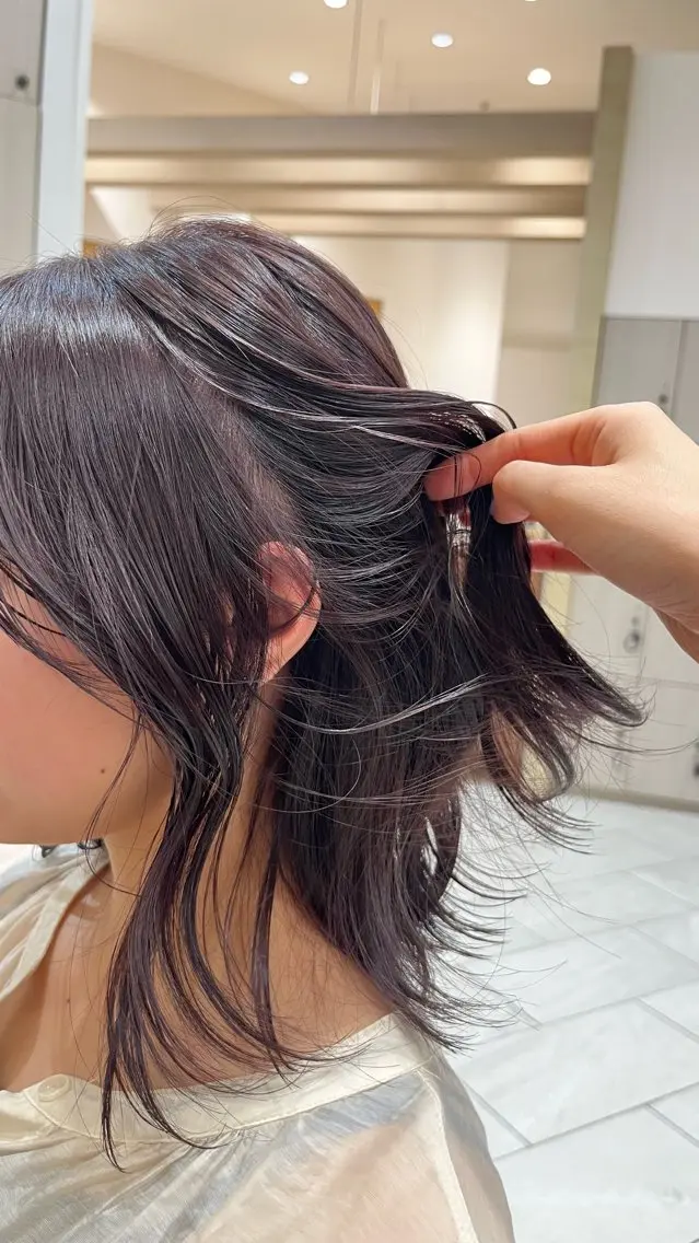 ミディアム カラー ブリーチなしカラー 🥣髪質改善/はなえのヘアスタイル