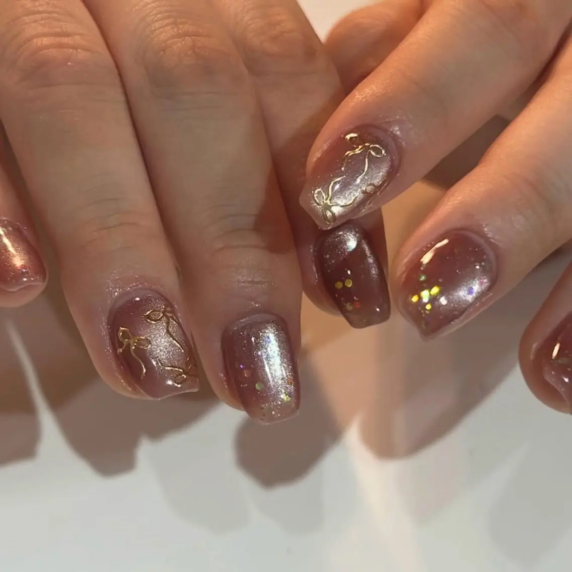 ネイル ラメ(グリッター) マグネットネイル ハンドネイル Nail salon Spring St.のネイルデザイン