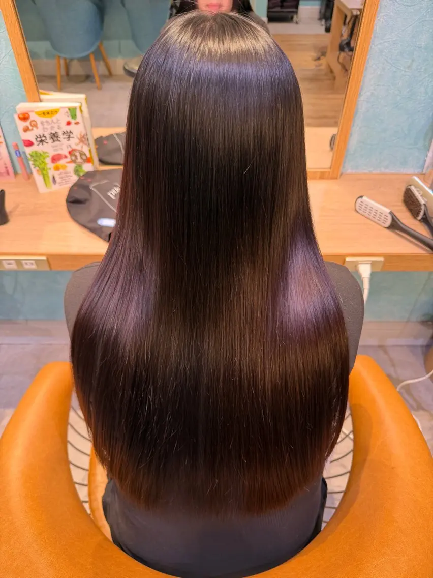 ロング カット ヘアカラー 縮毛矯正 トリートメント ♥️ダブルカラー/ 髪質改善/優希/大宮のヘアスタイル