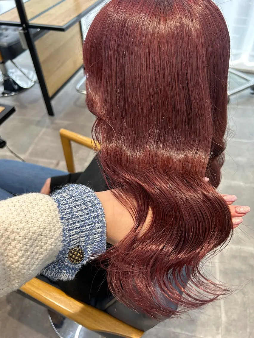 ロング カラー ヘアカラー トリートメント newi梅田🫧韓国 ヘア🫧sakiのヘアスタイル