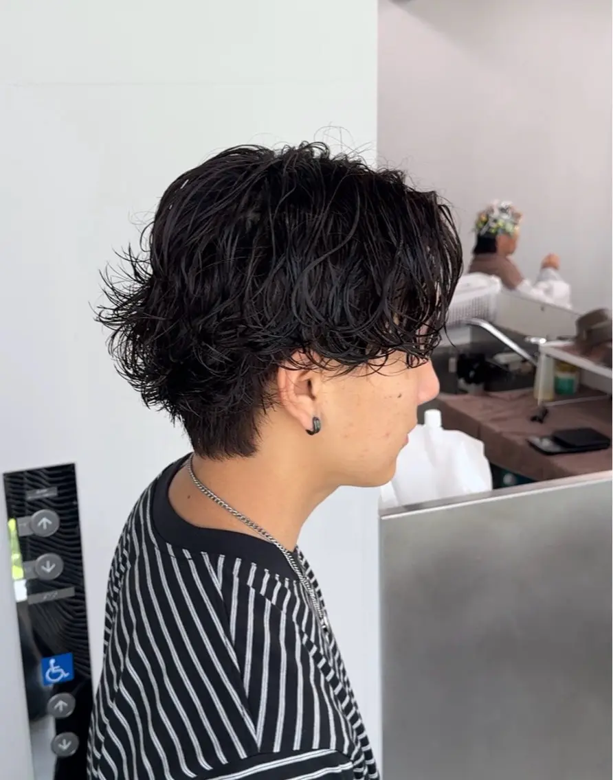 ショート パーマ メンズ カット パーマ 博多メンズパーマ特化 ベップハルキのヘアスタイル