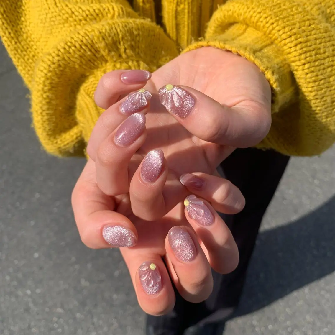 ネイル アートネイル ロングネイル マグネットネイル スカルプネイル happiness nailのネイルデザイン