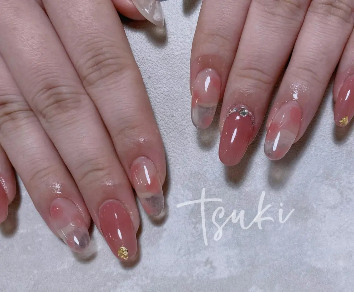 ロング ネイル 持ち込み スカルプネイル LUNA Nail salon💕のネイルデザイン