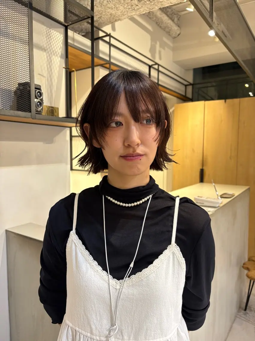 ショート ボブレイヤー ボブ レイヤーカット FILMS 銀座店 Mikotoのヘアスタイル