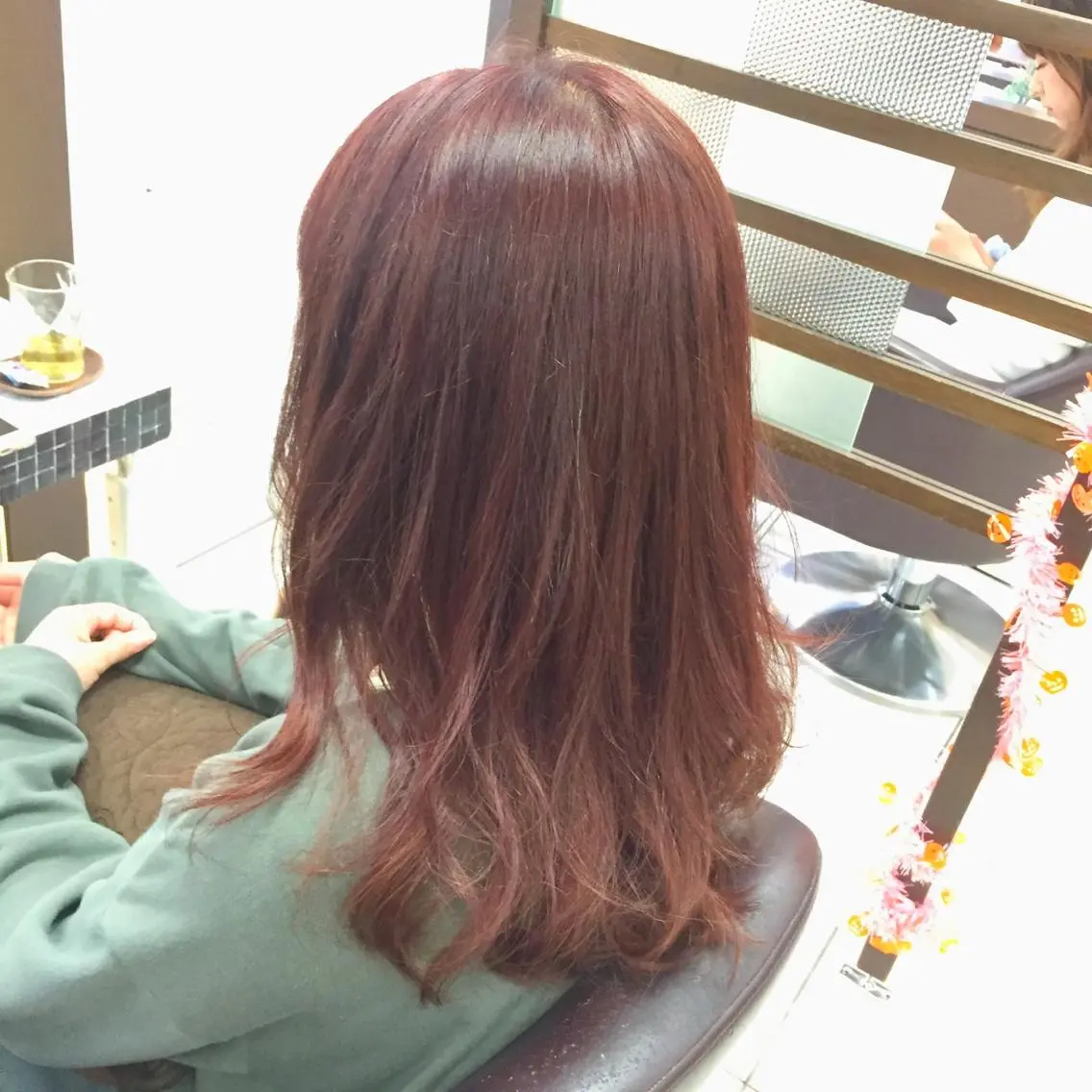 セミロング ロング カラー ピンクカラー 大平 美沙のヘアスタイル