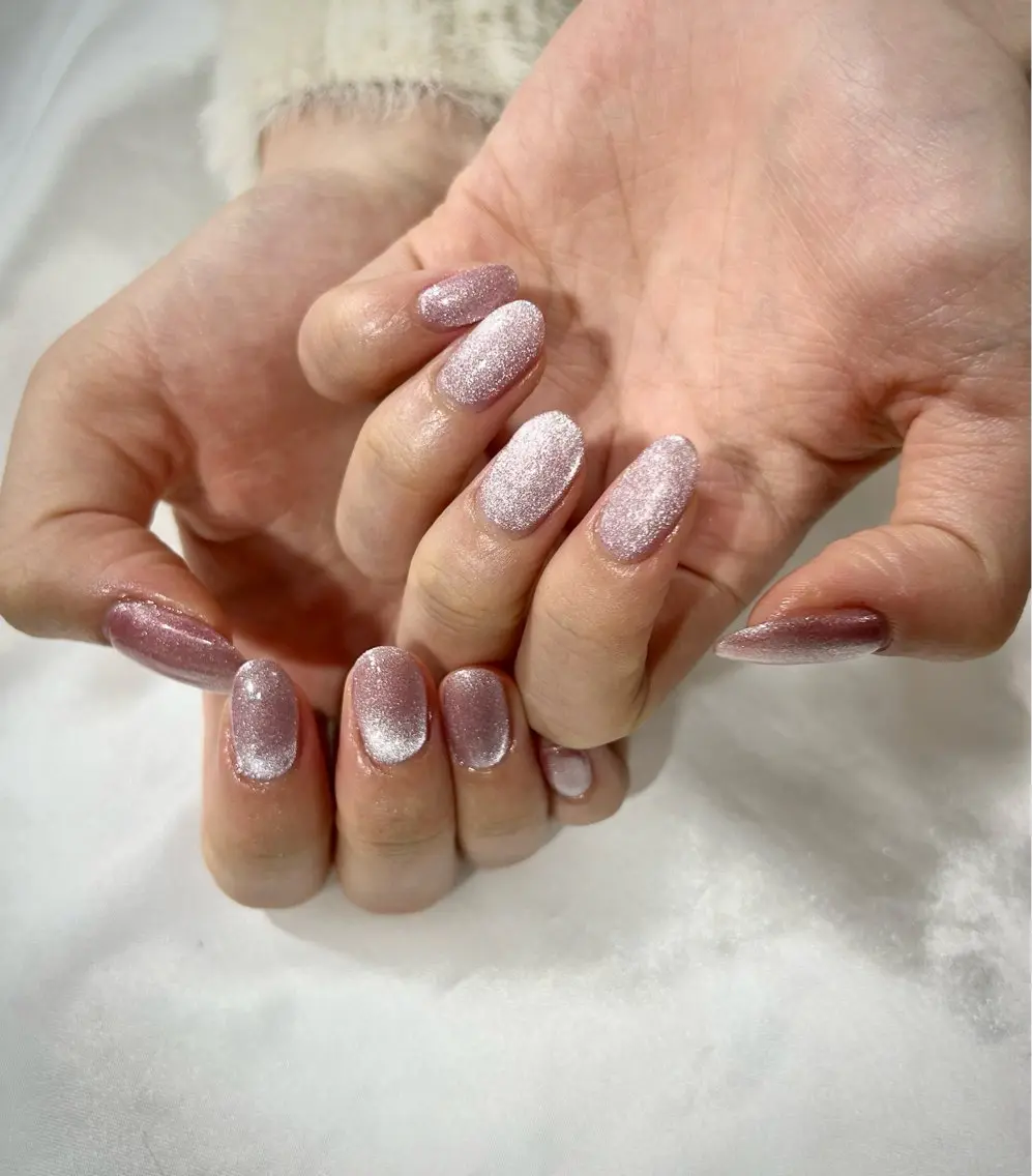 ネイル マグネットネイル ピンク ハンドネイル フットネイル nailsister みずきのネイルデザイン