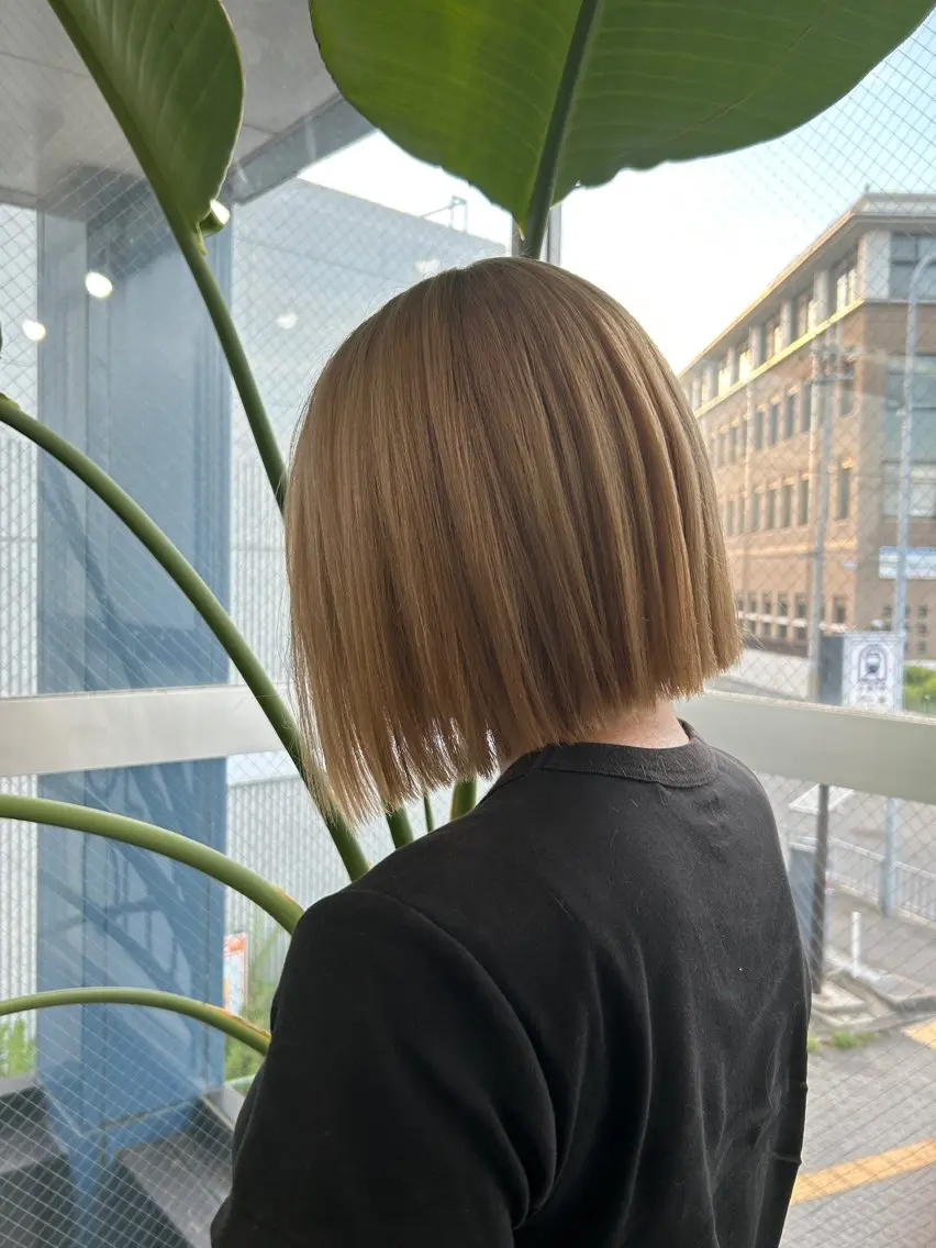 ショート 切りっぱなしボブ ボブ 桝田 友美のヘアスタイル