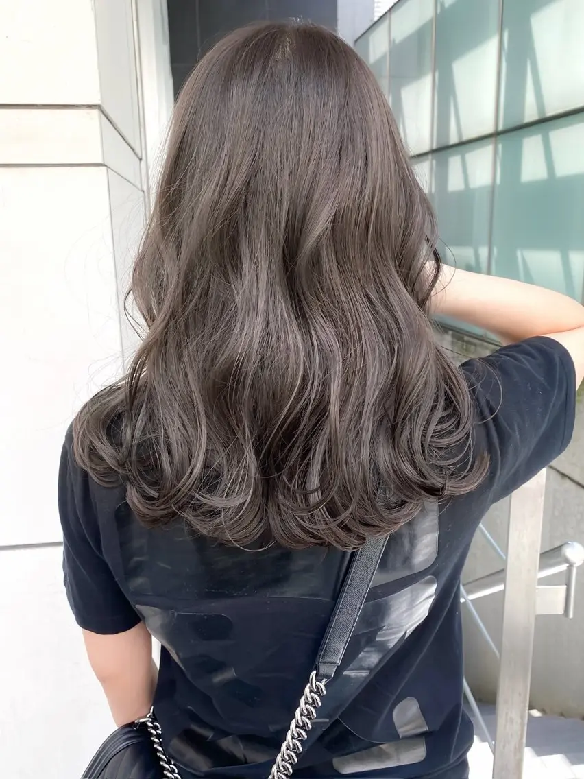 セミロング ヘアカラー hayato/透明感 カラー/グレージュのヘアスタイル