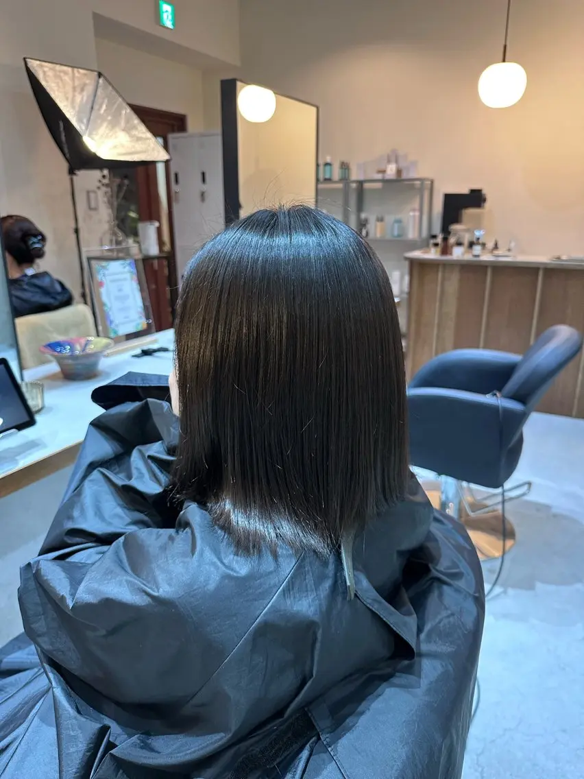 ミディアム 縮毛矯正 トリートメント Shiro RENのヘアスタイル