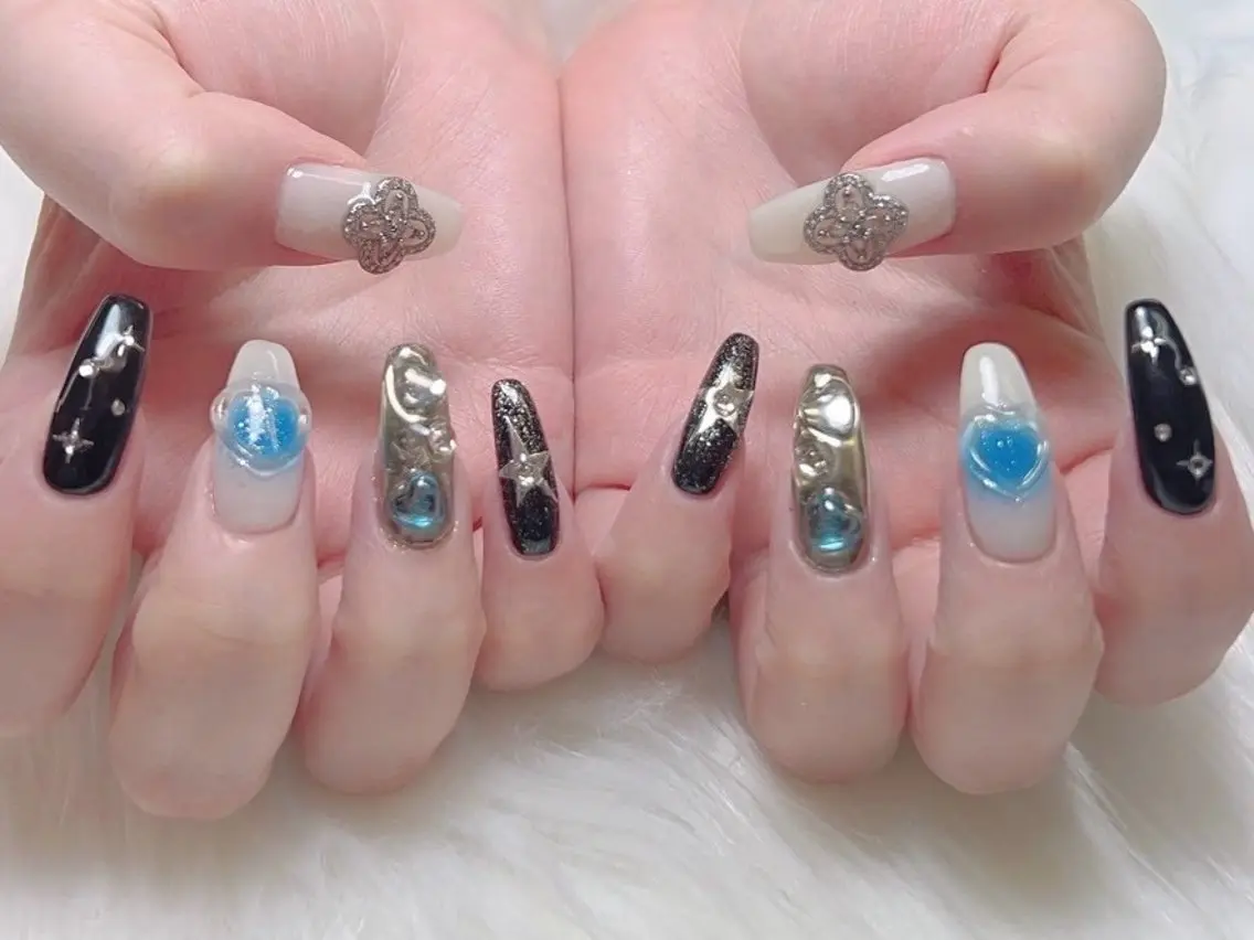 ネイル チークネイル ジェルネイル 持ち込み ハンドネイル Nail lieNのネイルデザイン