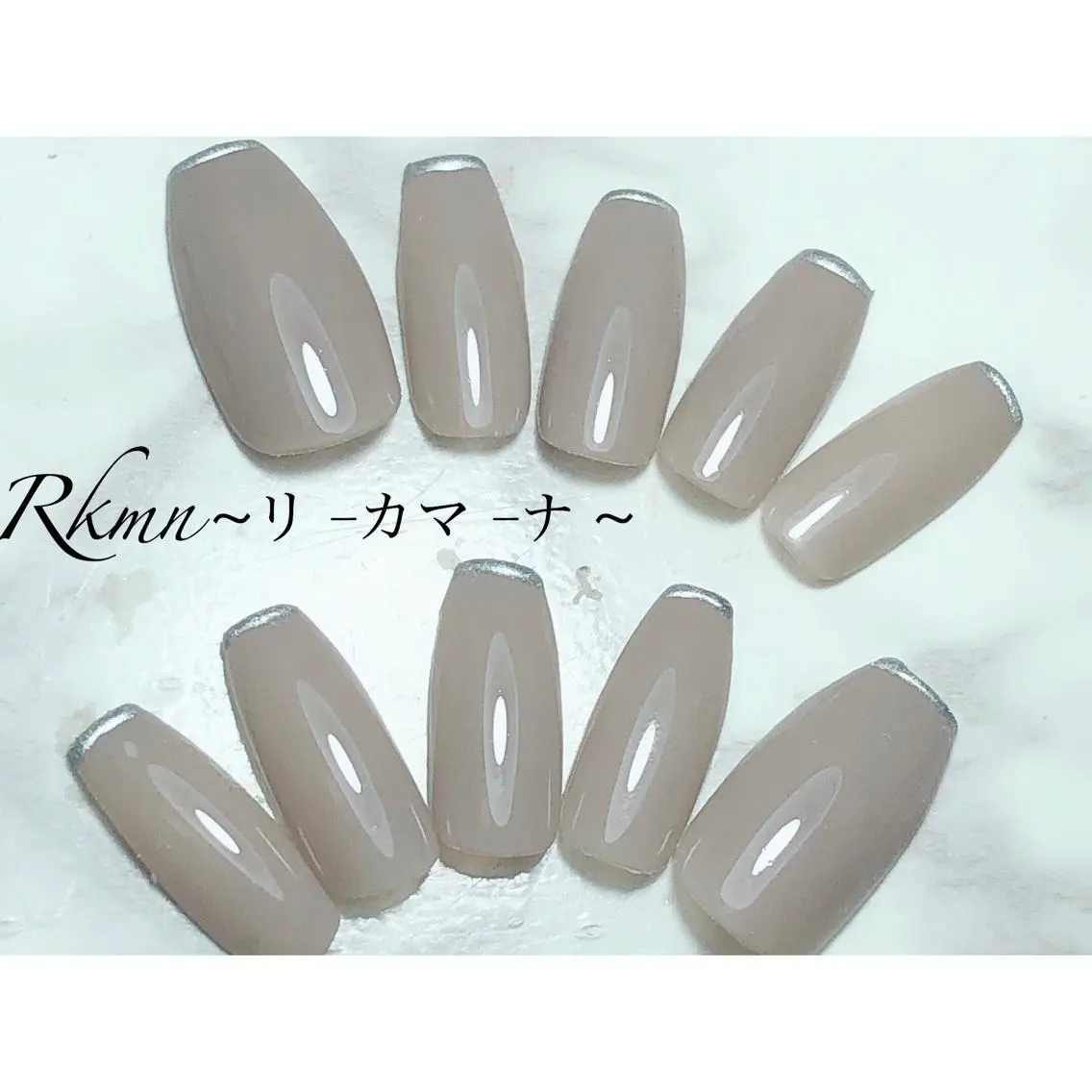 ネイル アートネイル フレンチネイル ジェルネイル グラデーション ミラーネイル Rkmn ~リ-カマ-ナ~のネイルデザイン