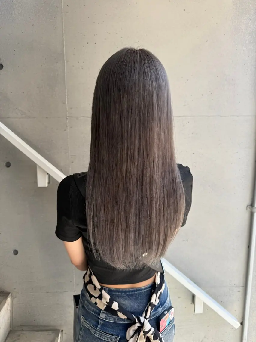 ロング カット ヘアカラー トリートメント ✂︎cadre✂︎ 🪶かまだれいし🪶のヘアスタイル