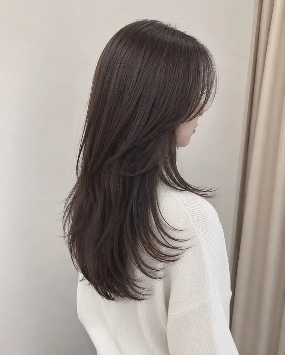 ロングレイヤーカットの写真