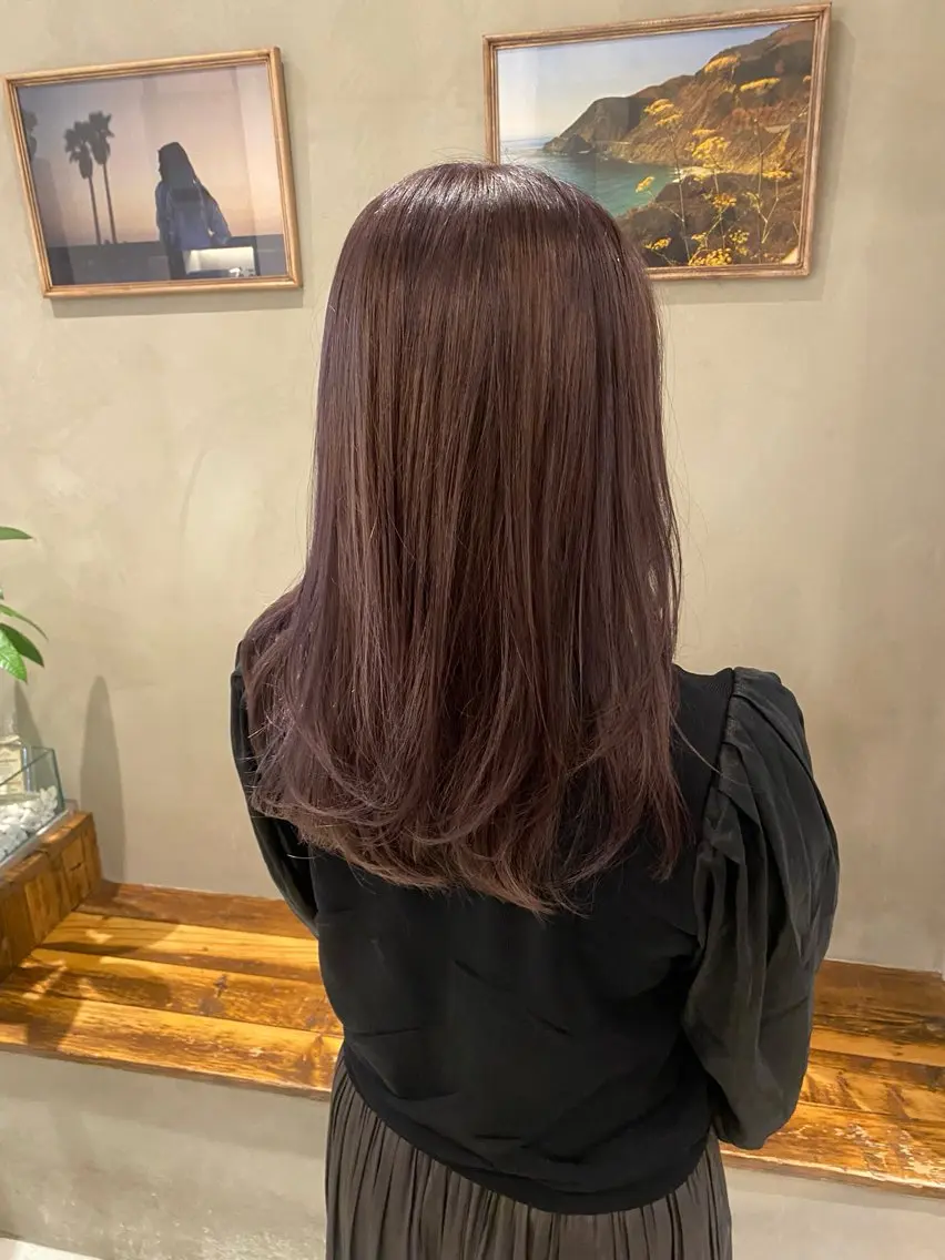 セミロング カット ヘアカラー トリートメント 新宿/顔周りカット +レイヤー=しずく♩のヘアスタイル