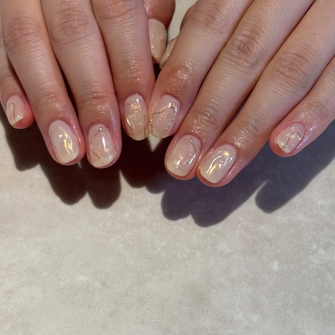 ネイル ニュアンスネイル ハンドネイル モデル募集🍑渋谷 Nanamiのネイルデザイン